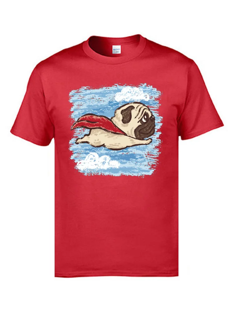 Flyvende Pug Terrier Hund Ungdom T-Shirts Puddel God Kvalitet Sommer Toppe Skjorter O Hals Bomuld Tøj Shirts, Sweatshirt