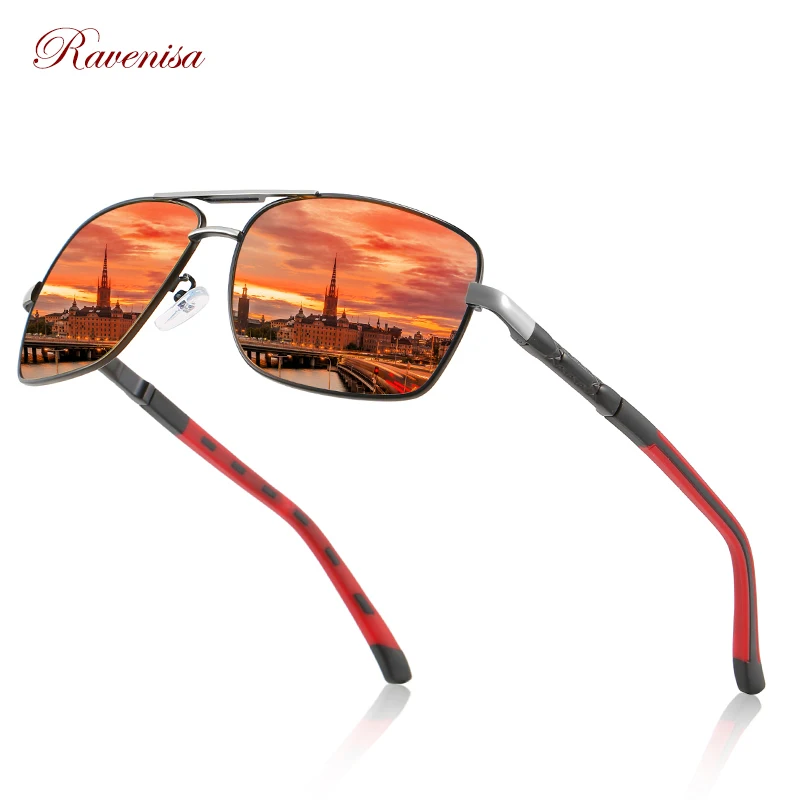 2020 Høj Kvalitet Metal Mænd Solbriller Piloit Polariserede solbriller UV400 Fashion Square Kørsel Briller