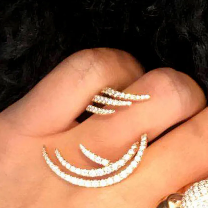 GODKI 2019 Charme Trendy Angel Wing Erklæring Stakke Ringe til Kvinder Cubic Zircon Finger Ringe Perler Ring Boho Stranden Smykker
