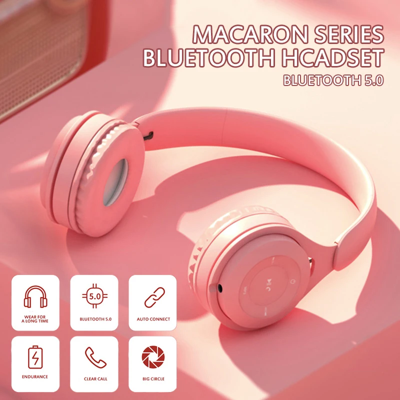 5 Farver, Trådløse Hovedtelefoner, Bluetooth Headset støjreducerende Stereo Gaming Hovedtelefoner Med Mikrofon Til PC, Mobiltelefon, Mp3