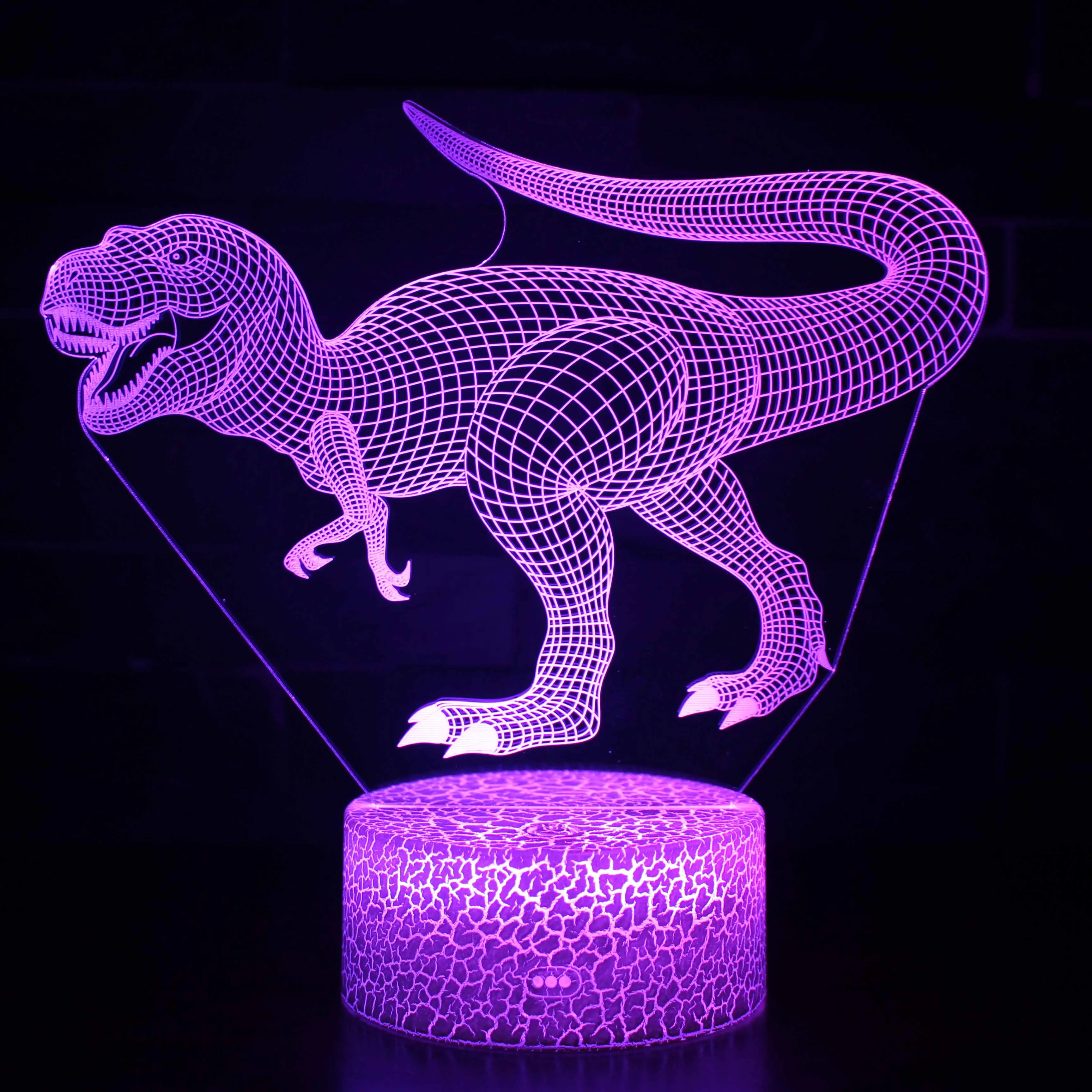 Hongcui Natten LED-Lys Dinosaur 3D-lampe Søde Legetøj Gift 7 Farver Tegnefilm Lampe Til Børn, børneværelset