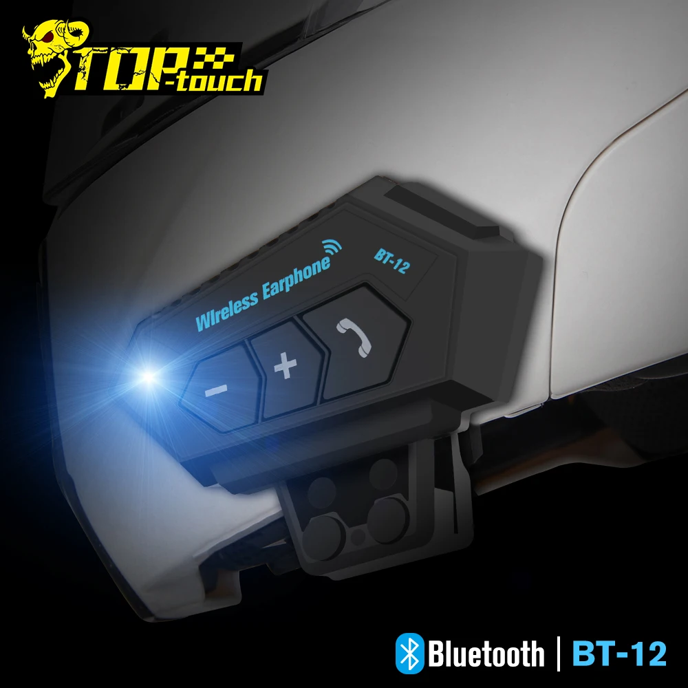 HEROBIKER Motorcykel Hjelm Headset Trådløse Bluetooth Hovedtelefoner Højttaler Håndfri Musik Automatisk Besvare Opkald håndfrit BT-12