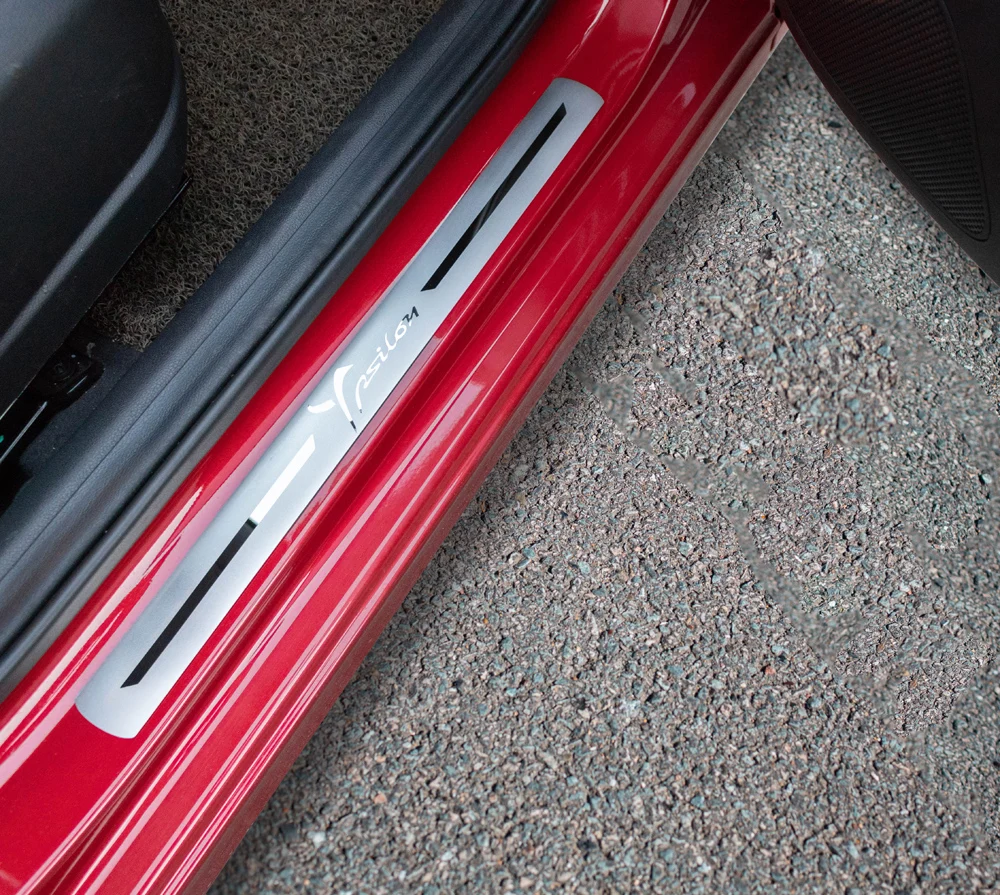 Bil Rustfrit Stål Dør Karmen pedal Scuff Plate for LANCIA Chrysler Ypsilon 4stk