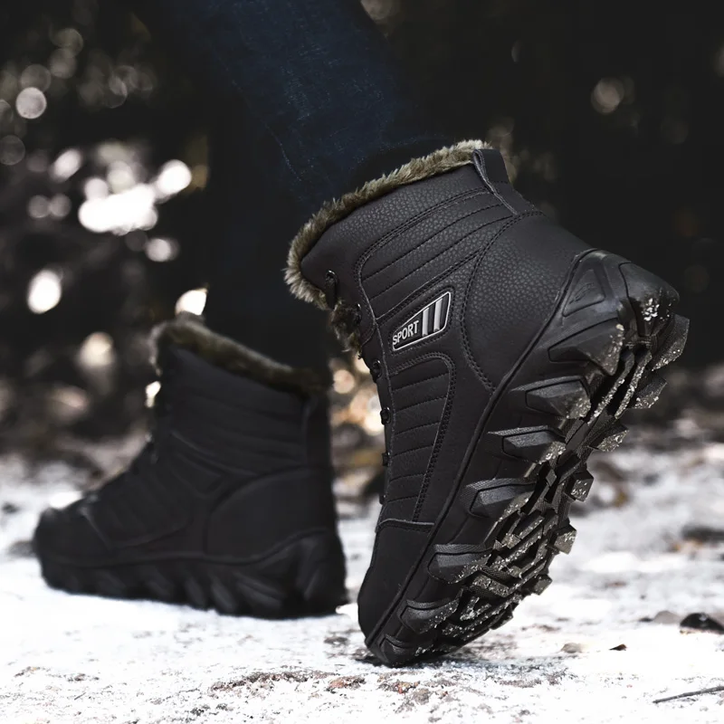 YTUK nye vinter mænd udendørs sport sko anti slip sport sko mænd bomuld foring hiking sko til mænd varm trekking sko kvinder