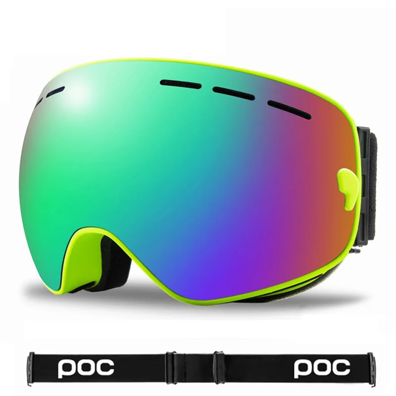 POC Ski Goggles Dobbelt Lag UV400 Anti-fog Stor Maske på Ski Briller Skiløb Sne Snowboard Goggles Mænd Kvinder Vinteren Briller