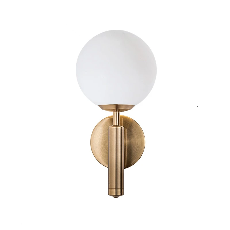 Moderne Glas-Ball væglampe Til Soveværelse, boligindretning Bedside-Undersøgelse Læse Lys Bronze Sort Trapper Belysning AC85-265V