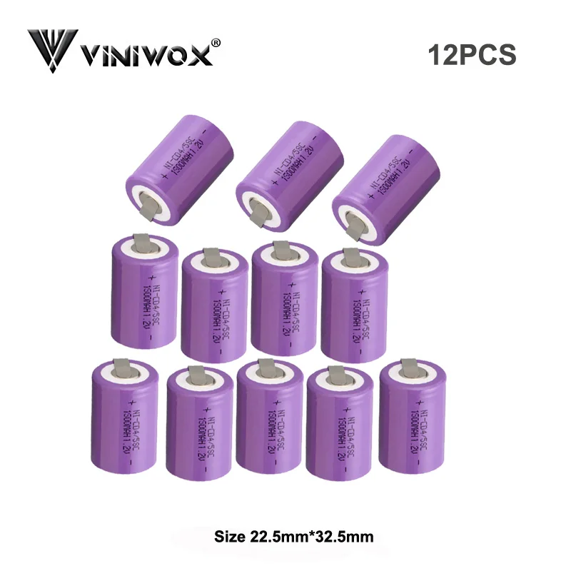 Genopladelige Batterier 1500mAh Ni-CD-4/5SC 1,2 V til Elektriske Lommelygte Fan Power Tool Batteri NICD Celle Alle Værktøjer Akkumulator