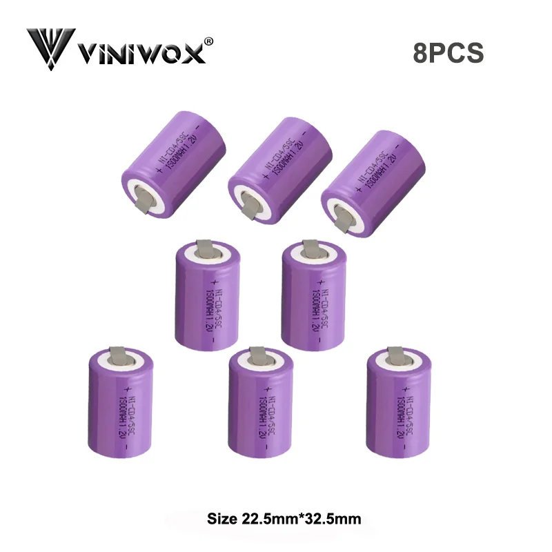 Genopladelige Batterier 1500mAh Ni-CD-4/5SC 1,2 V til Elektriske Lommelygte Fan Power Tool Batteri NICD Celle Alle Værktøjer Akkumulator