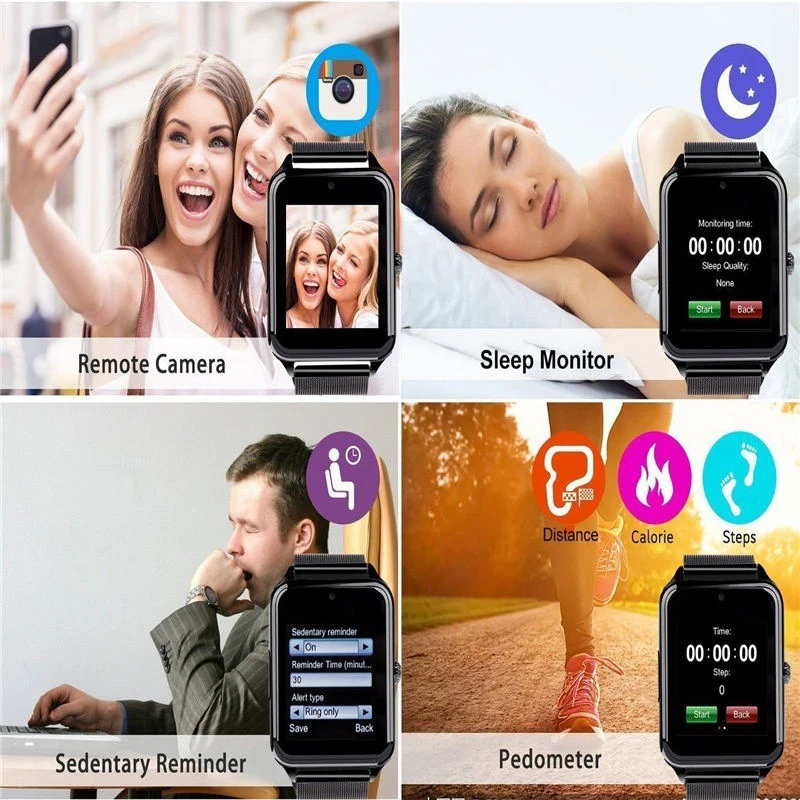 2020 Z60 Smart Ur Med Sim-Kort, Bluetooth SmartWatch relogio inteligente Smartwatch GT08 Plus reloj inteligente PK GT08 Band