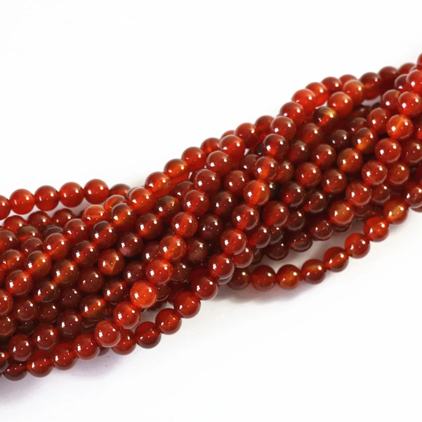 Onyx rød Agat natursten Runde Løse Perler Til Smykker at Gøre Diy Armbånd Halskæde 6mm 8mm 10mm 12mm engrospris 15