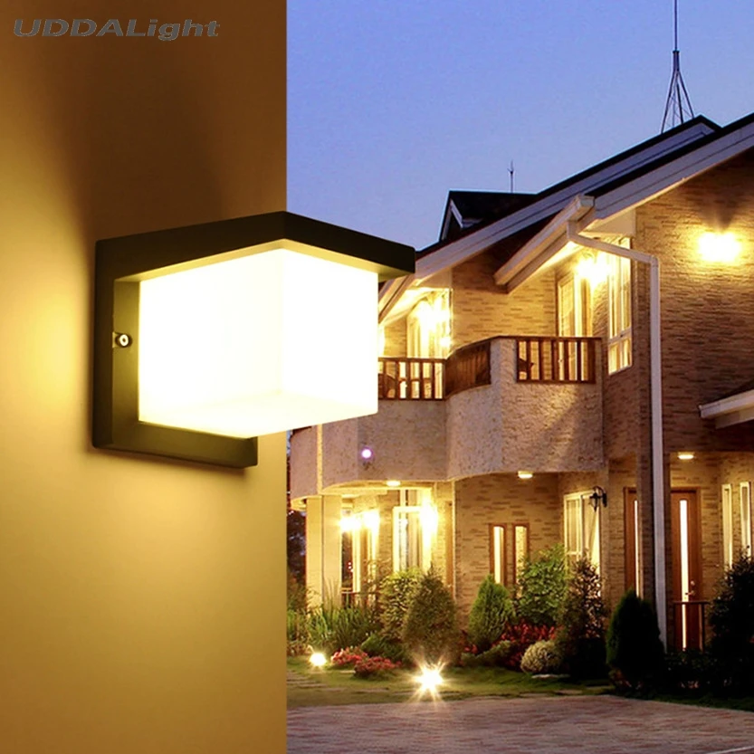 Square led væglampe udendørs 10W SMD LED ip65 have væglampe