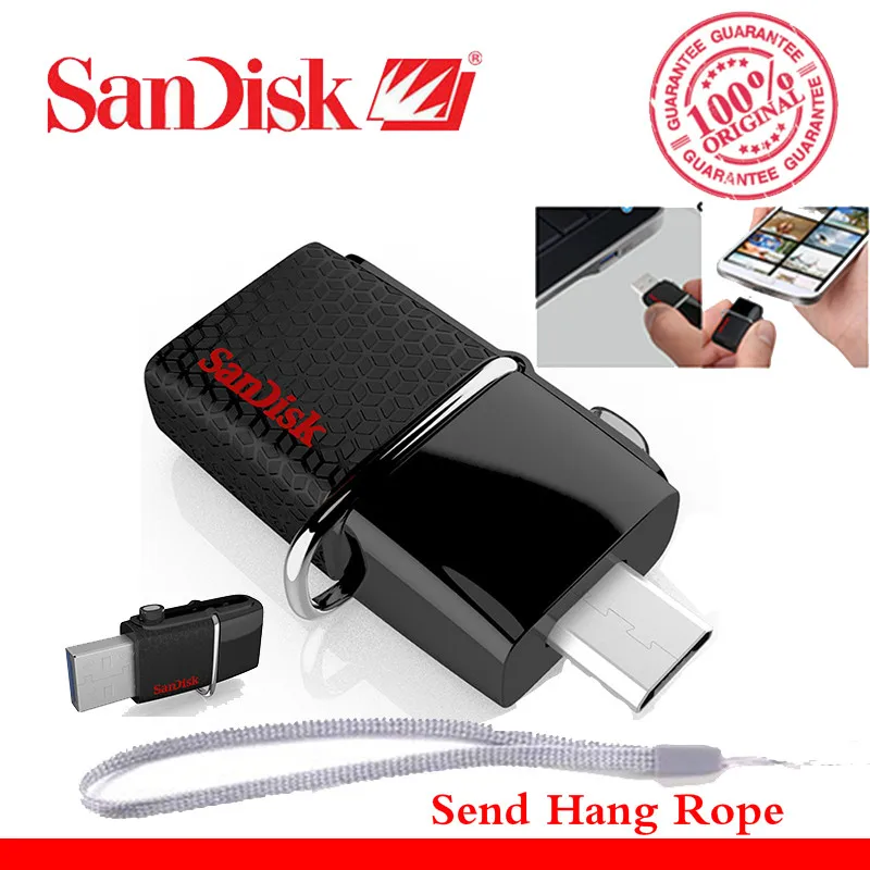 Original SanDisk Ultra Dual OTG USB-Flash-Drev 32gb pendrive 64gb 16gb SDDD2 130 M/S, USB 3.0-Pen-Drev 128 gb USB-Stick