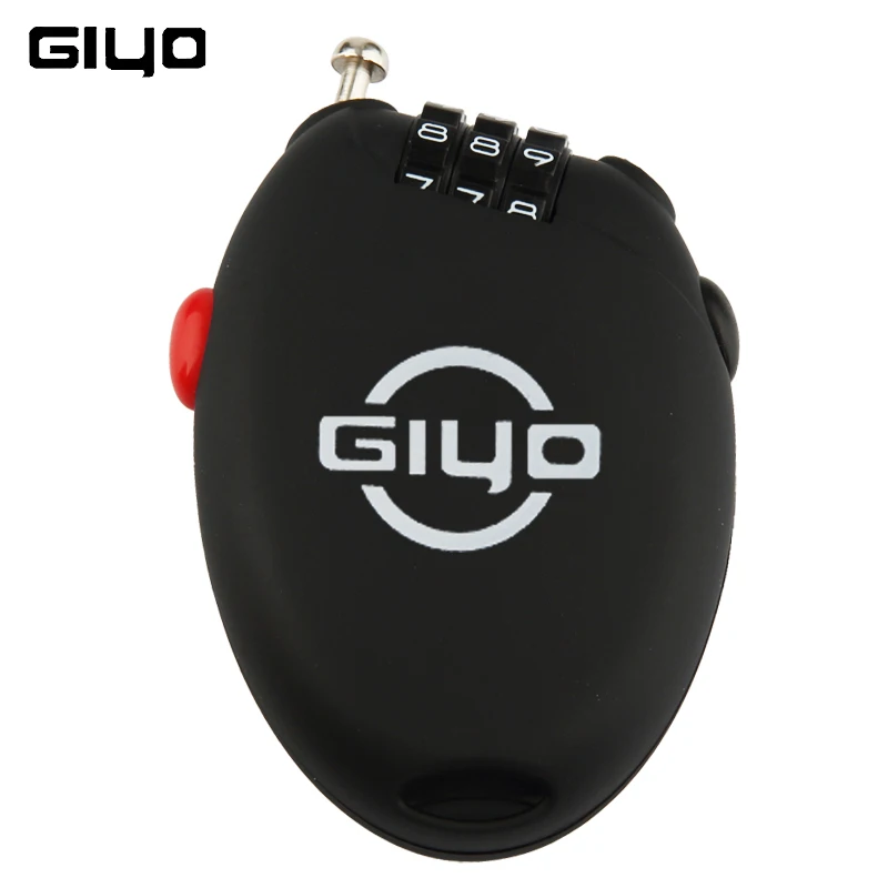 GIYO Multi-Funktion, Mini-Kabel Cykel Lås 3-Cifret Adgangskode Cykel Lås Cykling Helmet Lock Anti Theft-Kode Hængelås Lås Til Cyklen