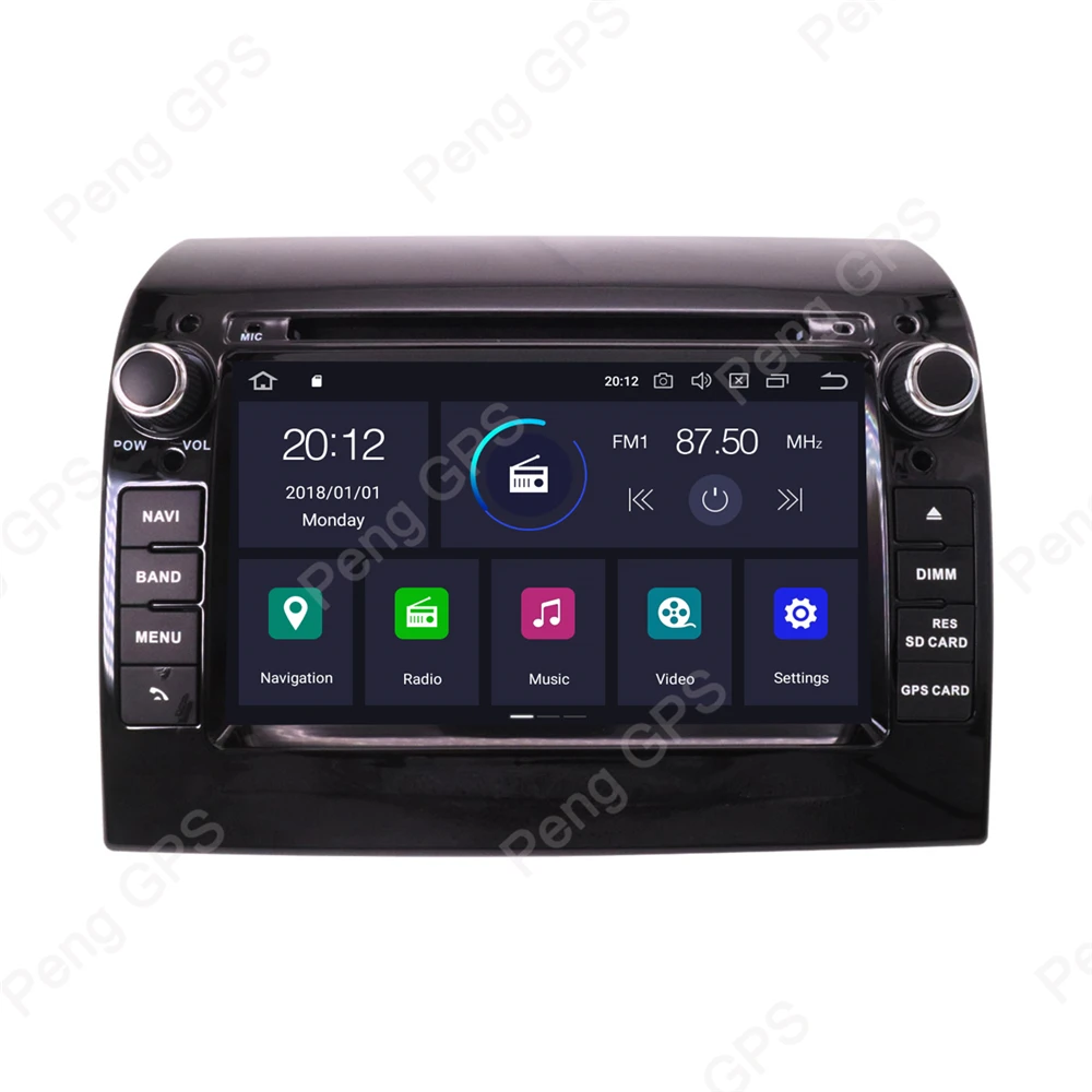 Android-10.0/9.0 Bil Radio for Fiat Ducato/Citroen Jumper/Peugeot Boxer 2006-GPS-Navigation, CD, DVD-Afspiller Stereo-Styreenhed