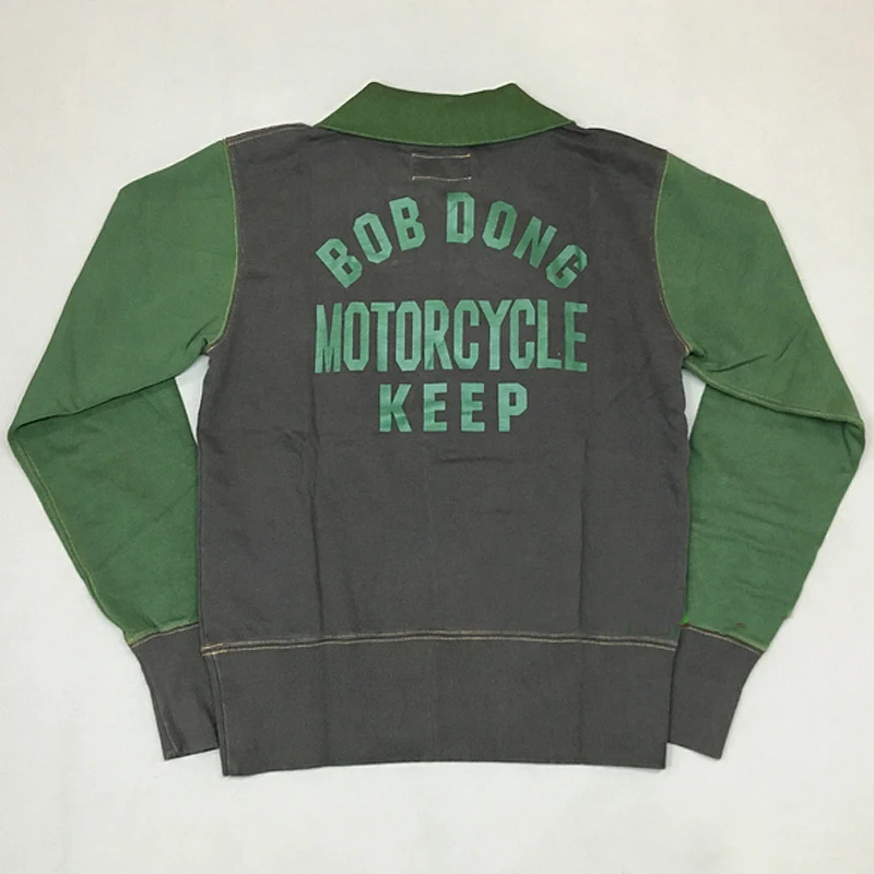 Bob Dong Vintage 1/2 Lynlås Colorblock Sweatshirt til Mænd Motorcycler Pullover Til Rytter Rider Racing Jersey