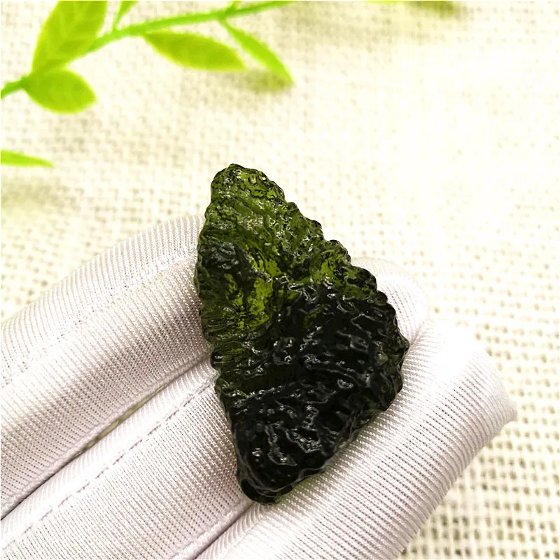 13--15g Gratis fragt Naturlige Moldavite Naturlige tjekker meteorit utilhugget sten, krystal Energi sten tilfældig levering