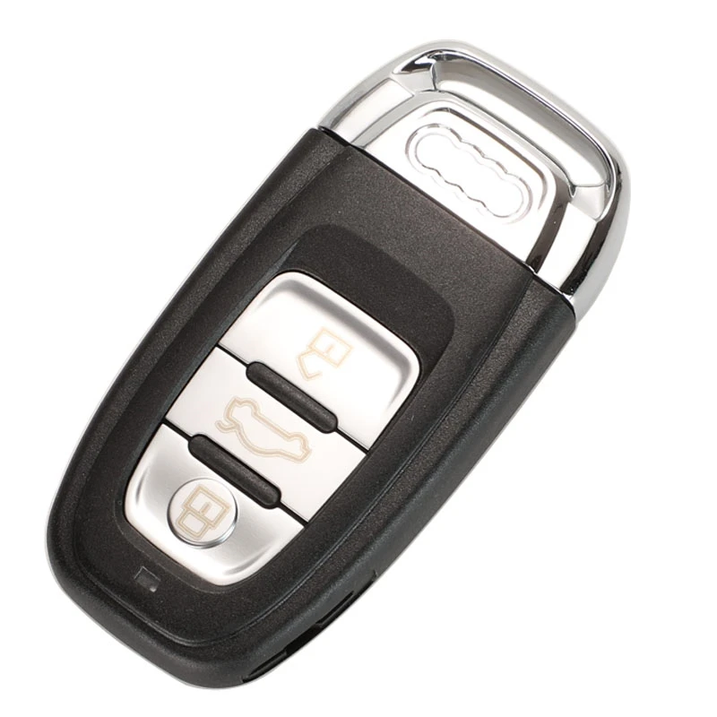 Kutery Keyless Go Remote, Smart Bil Centrale Shell For Audi Q5 A4L A5 A6 A7 A8 RS4 RS5 S4 S5 3/4 Knapper