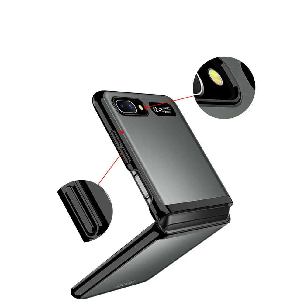 Stødsikkert Beskyttende Cover til Samsung Galaxy Z-Flip/F7000/F7070 Telefon Ultra-tynd Galvanisering Telefonen Tilfælde Beskyttende Shell