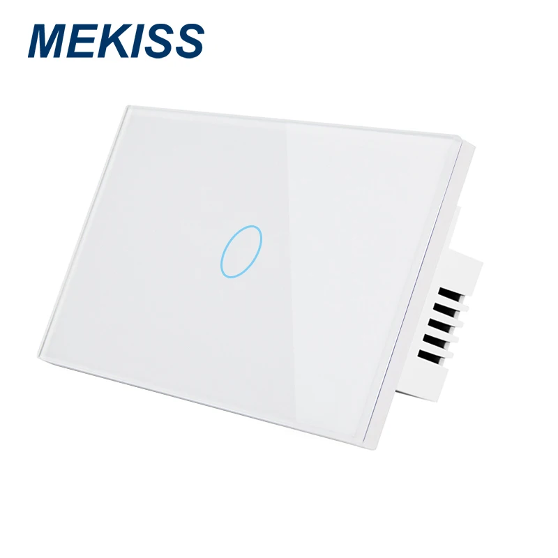 MEKISS OS Touch skifte Hærdet krystal glas Hjem lyskontakten Wall sticker installation metode 1gang2gang3gang AC110V 220V