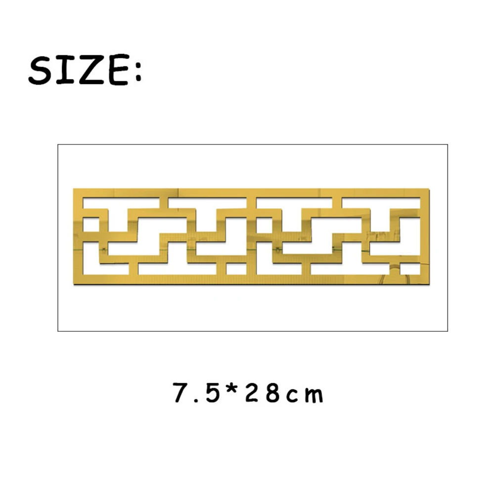Diy-7,5 cm x 28cm Oprindelige Design Geometrisk Mønster Diy Aftagelig Vandtæt Luminous PVC-Væg Grænse Klistermærker til Hjemmet Decors
