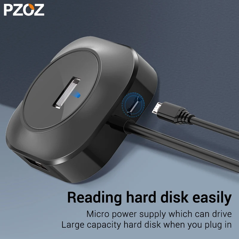 PZOZ USB-HUb USB 2.0 High Speed 3/4 TF SD-Kort Læser Alle I En Multi USB-Boligareal-Adapter Til PC usb-Splitter Tilbehør