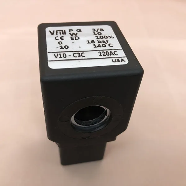 V10-C3C 220VAC Stor Diameter, To-vejs Magnetventil VMI PG 3/8 Magnetventil til Dobbelt skrue granulator