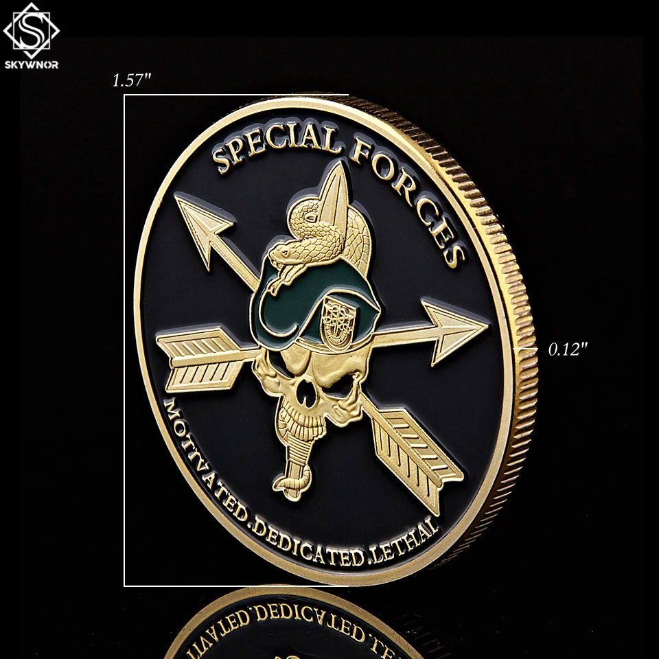5PCS USA Militær Grønne Baretter Særlige Styrker Udfordring Coin Set USA Frihed Hær Mønt Samling