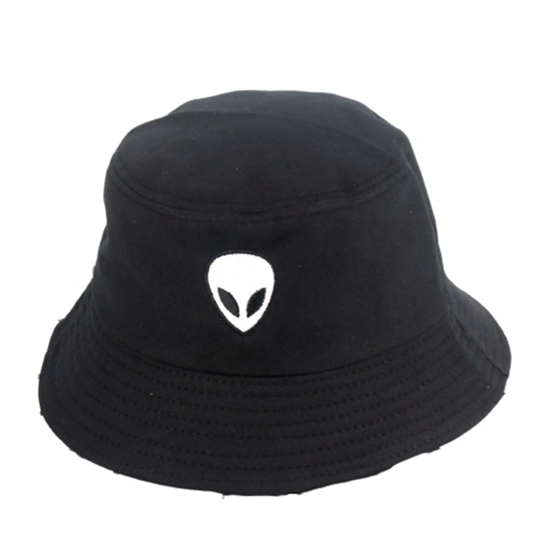 2018 Sort Hvid Solid Fremmede Bucket Hat Unisex Mænd Kvinder Sommeren Panama Cap Beach Sun Fiskeri Hat
