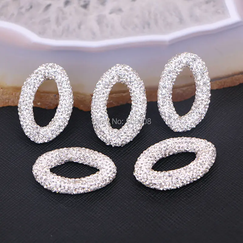 10STK Krystal rhinestone ovalt stik perler smykker tilbehør
