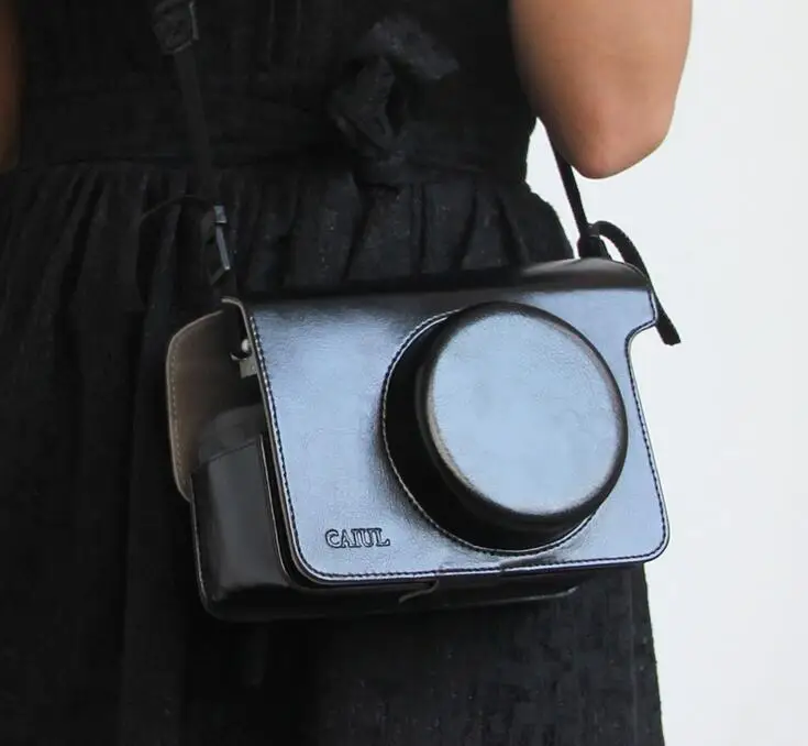 NYE PU Kamera Taske Kamera etui Med skulderrem Beskyttende Etui til Fujifilm W300