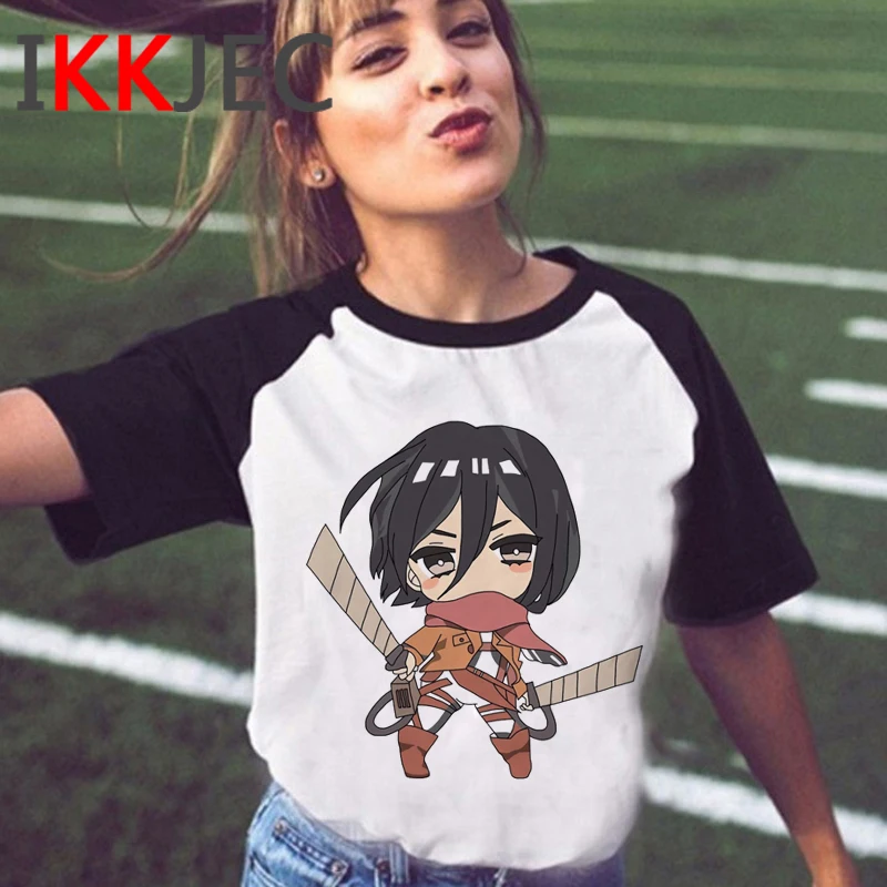 Kawaii Angreb på Titan Grafisk T-shirt Kvinder Shingeki Ingen Kyojin Animationsfilm Casual T-Shirt Femme Grafisk Tshirt Søde Top Tees Kvindelige