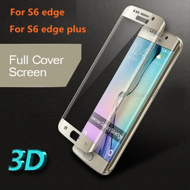 ShuiCaoRen Til Samsung Galaxy S6 kant 3D Buet Overflade Fuld Skærm Dække eksplosionssikker Hærdet Glas Film For S6 kant plus