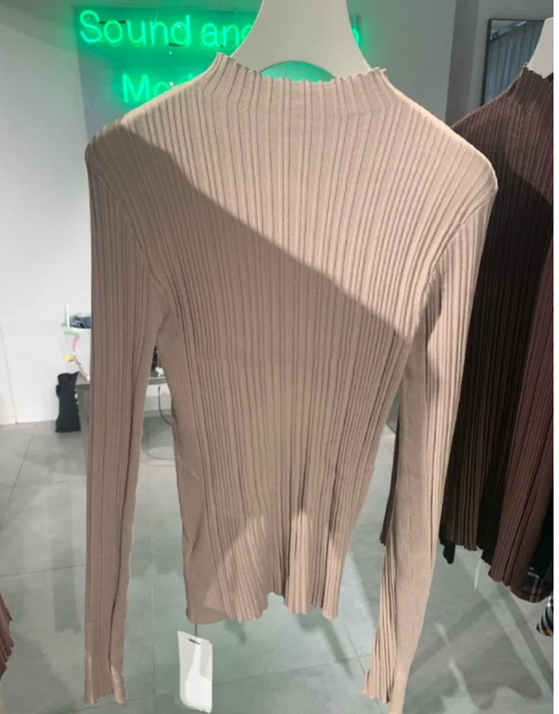 2020 efteråret og vinteren ny tråd bunden shirt sød og alsidig pullover slank langærmet sweater kvinder ' s top