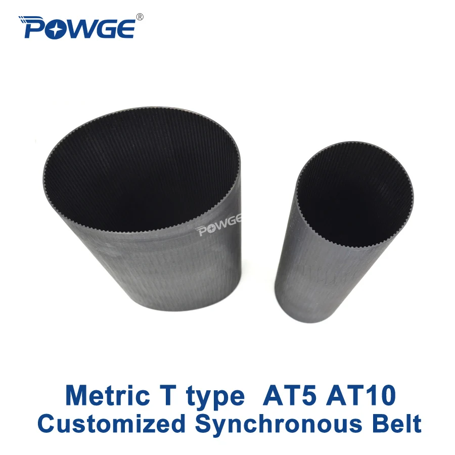 POWGE Metrisk T Type AT5 AT10 synkron Pitch 5mm 10mm Tilpasset produktion af alle former for Trapez T10 T20 Timing skive