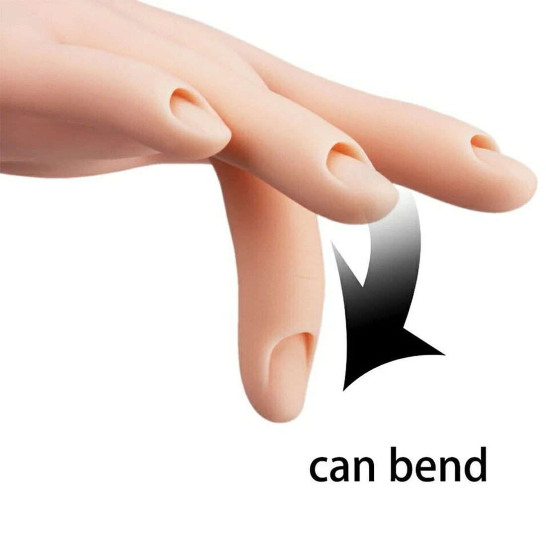 Professionel Praksis Hænder Fleksibel Silikone Proteser Personlige Salon Manicure Værktøjer Nail Art Hånd Bløde Uddannelse Display Model