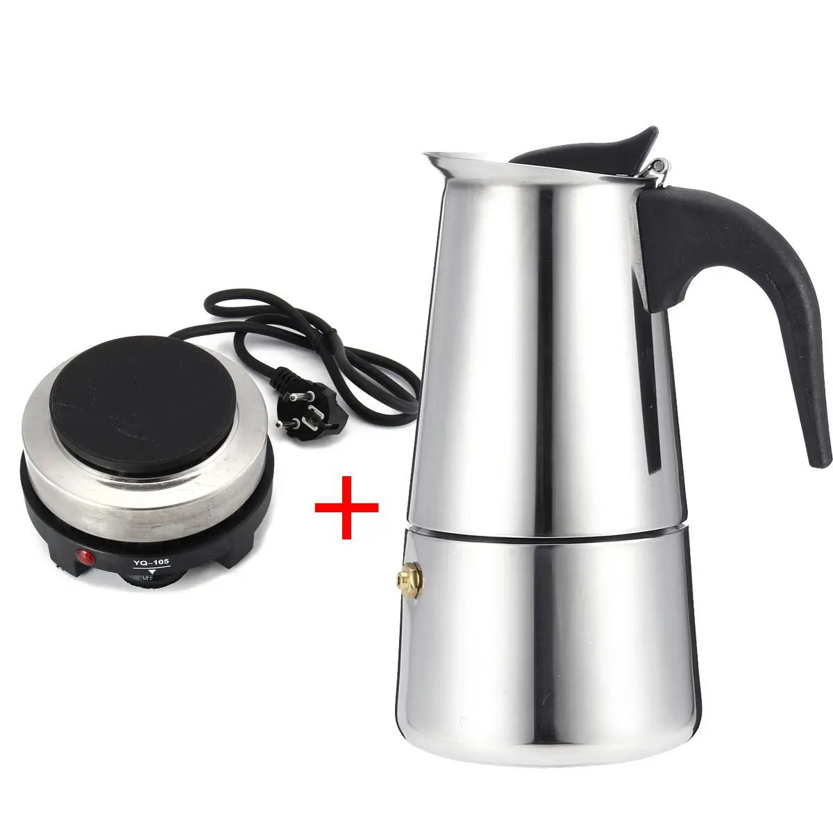 4/9 Kopper Kaffe Pot Rustfrit Stål Mokka Espresso Latte Med El-komfur Filter Moka-Og Kaffefaciliteter Puljen til Køkken