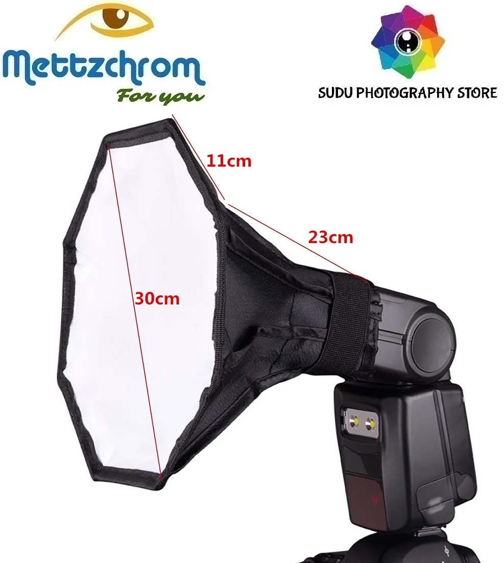 30cm Ottekant Studio Flash Softbox Til Nikon Godox Yongnuo Canon Speedlite Universal Softbox