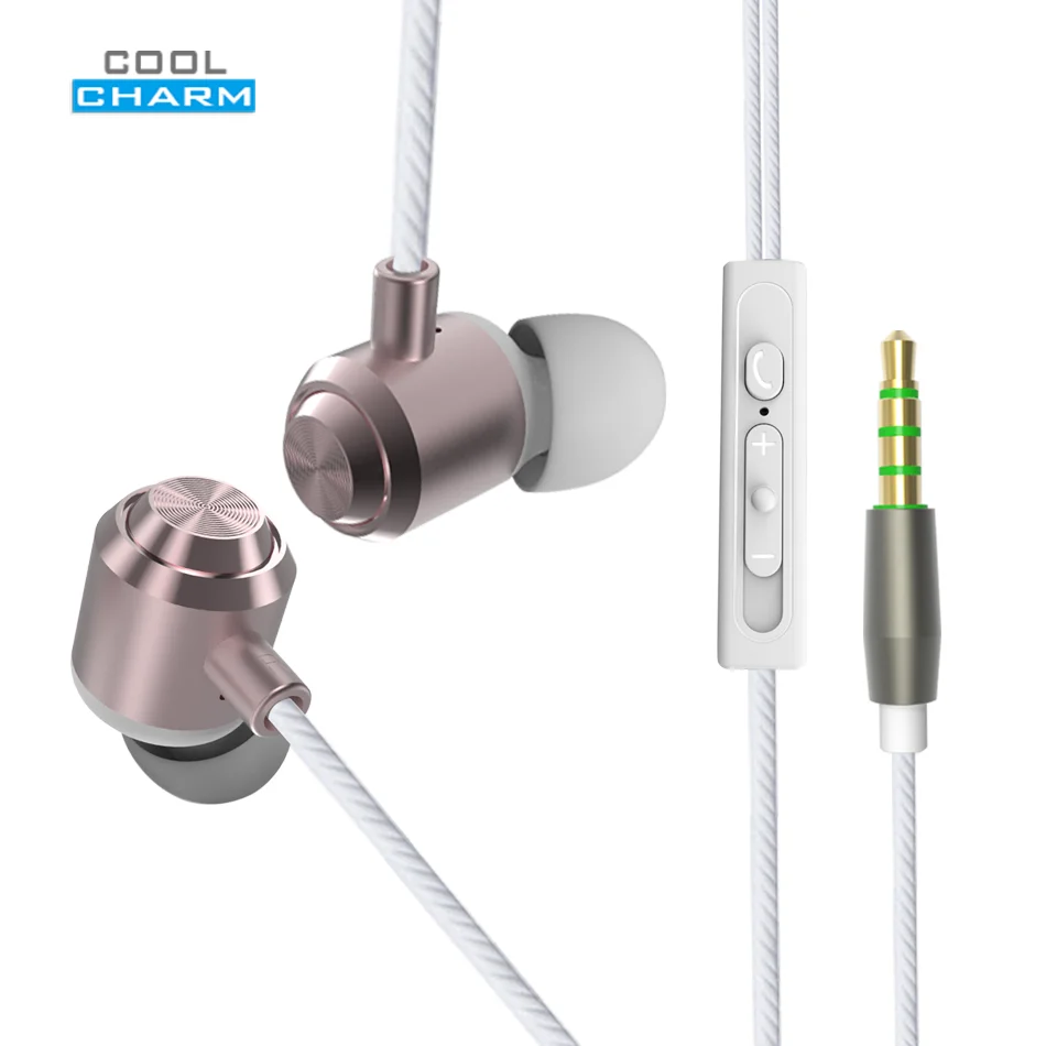 Coolcharm AP004 Bass Lyd Hovedtelefoner In-Ear Sport Hovedtelefoner med Mikrofon til iPhone Samsung Xiaomi de ouvido auriculares MP3
