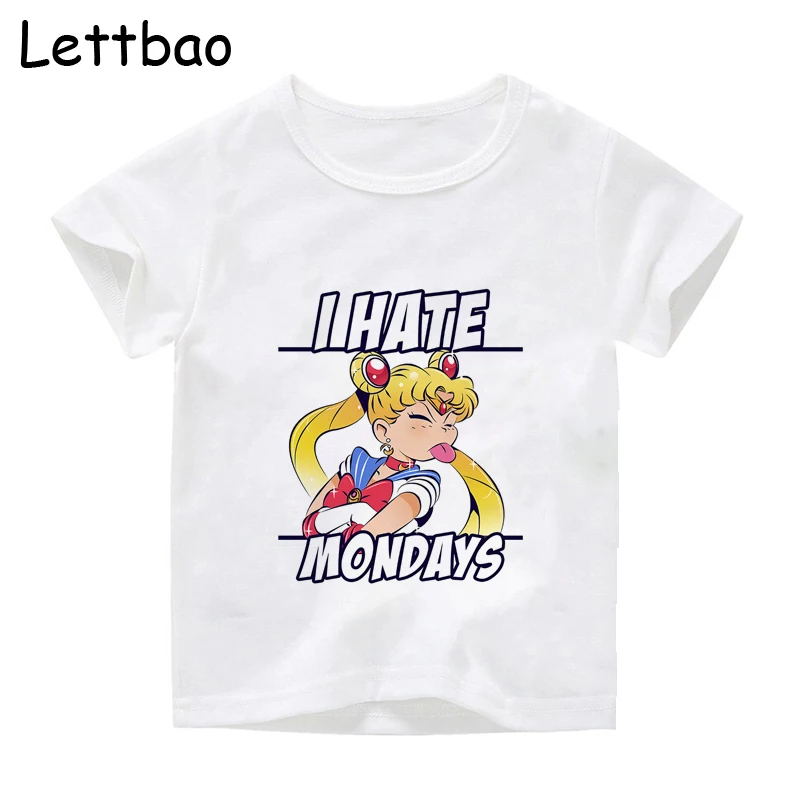 Sailor Moon Mode af Høj Kvalitet Kids t-shirt til Børn Casual God Kvalitet på Kort T-Shirt Børn Løs Top Sommer Toppe Tee