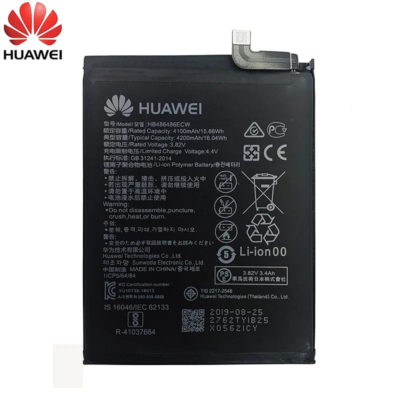 Oprindelige Hua Wei Udskiftning af Batteri HB486486ECW For Huawei P30 Pro Mate20 Pro Mate 20 Pro Ægte Telefon Batterier 4200mAh