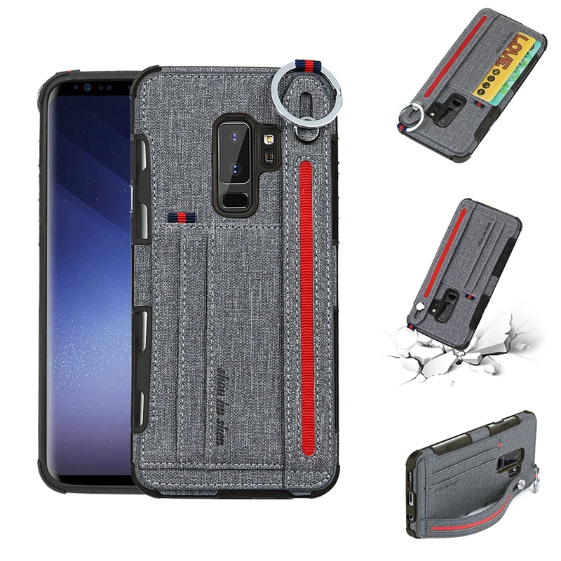S10 Lanyard ledningen Kort Lomme bag cover til Samsung Galaxy s8 S9 S10 plus Tilbage Beskytte taske til Samsung Galaxy Note 8 Note 9 S10e