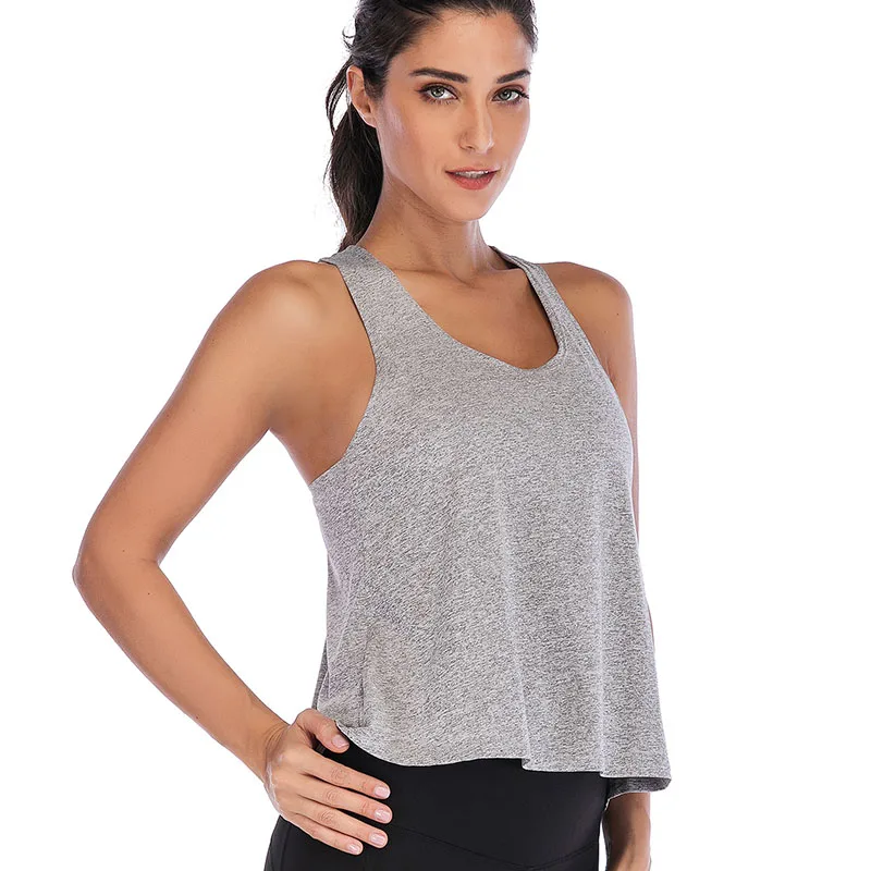 SALSPOR T-shirt Trænings-og Solid Yoga Ærmeløs Fitnesscenter Crop Tops Kvinder Sport Sexet Tank Top Aktiv Slid Dry Fit Workout Shirt