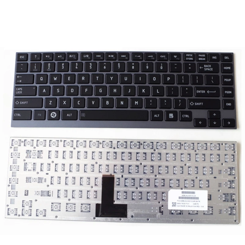 US-engelsk tastatur til Toshiba Satellite U800W U845 U900 U920 U920T U925 U940 R830 Z935 U835 Z835 R835 R700 U800 KB