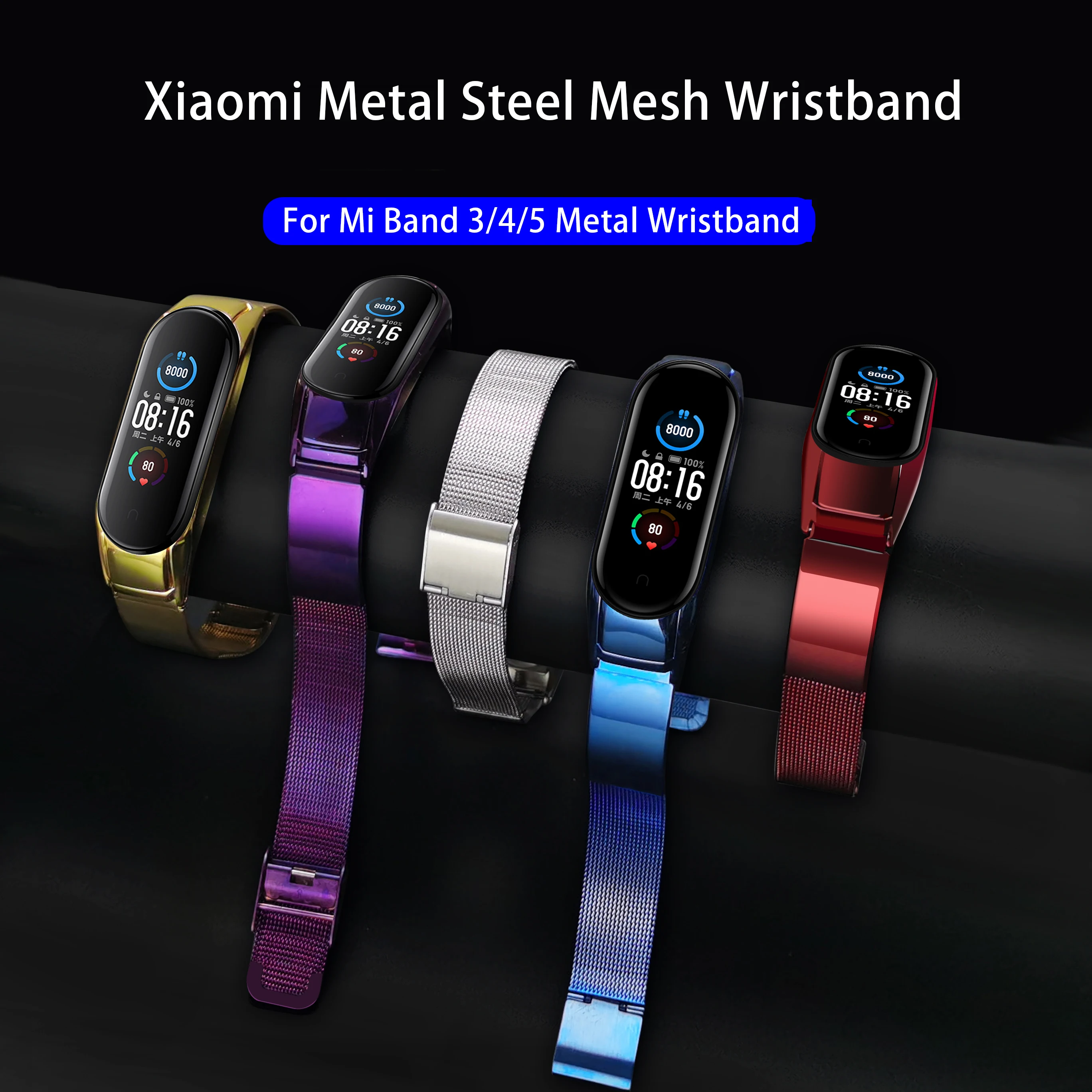 Metal armbånd Til Mi band 2 3 4 5 NFC Rustfrit Stål Udskiftning af Rem Til Xiaomi Mi-Band 5 Band4 Rem Miband 5 Tilbehør