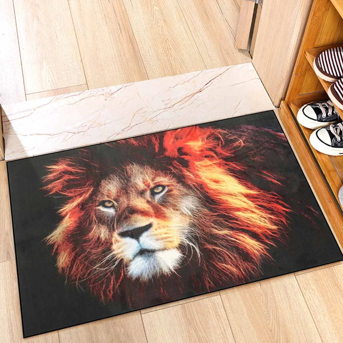 3D Tiger, Løve Kat Animalske Non-Slip Område Tæppe Stue Tabel Mat Vandtæt Polyester Tæppe Døren til Soveværelset Mat Hjem Indretning Hyggeligt