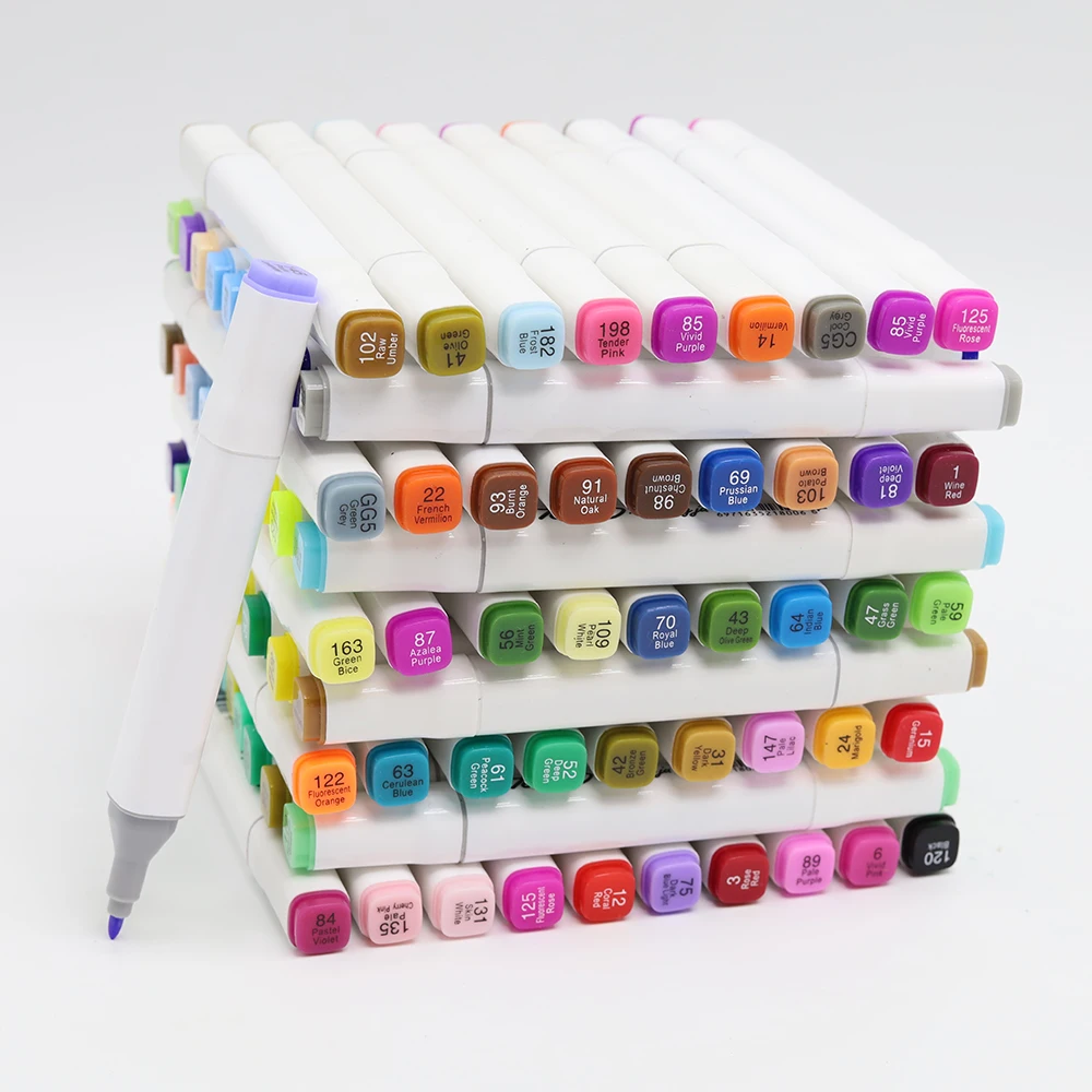80 Farver Alkohol, der er Baseret Markører Pen Dual Tip Permanent Skitse Markører Ideel til Kunstnere Voksne Børn Tegning til Farvelægning Håndværk Gave
