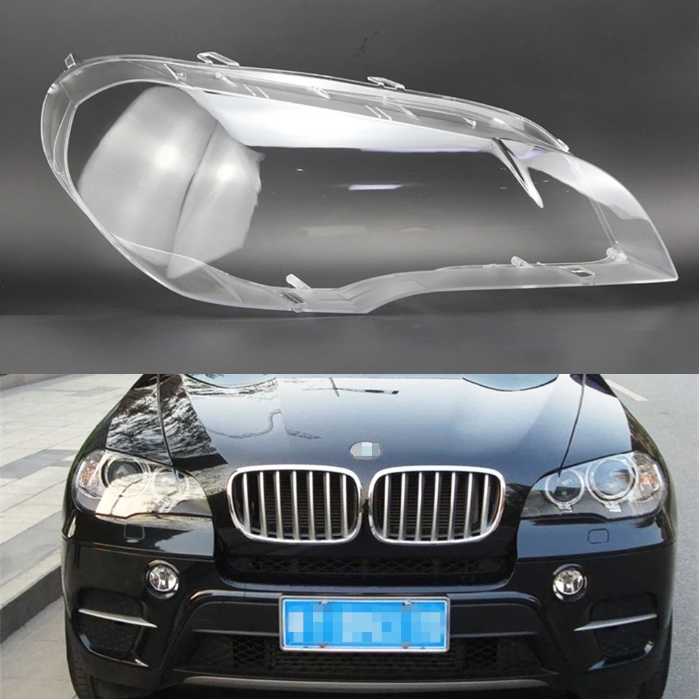 Bilforlygte Linse Til BMW X5 E70 2008 ~ 2013 Forlygten Cover Udskiftning af Auto Shell