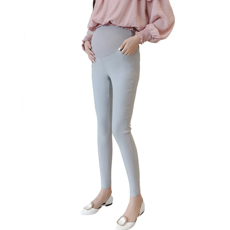 Barsel Mode Leggings Candy Farver Bukser til Gravide Kvinder Tøj Plus Størrelse M L XL XXL XXXL Hvid Mave Lift Bukser