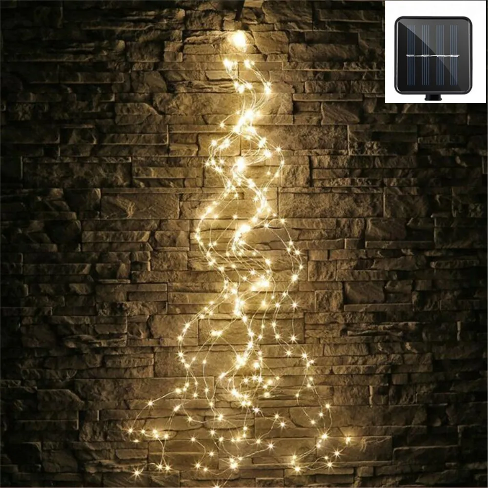 100/200/280LED Træ Vin Sol String Lys Vandtæt LED kobbertråd DIY-String Ferie Udendørs julefrokost, Bryllup Haven