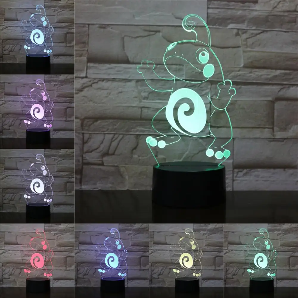 3D-Dyr Lampe 2019 Flerfarvet Nat Lys Kids Fødselsdag Ferie Gave Tabel Bruser Hjem Atmosfære, Indretning Tegnefilm Figur Lamparas